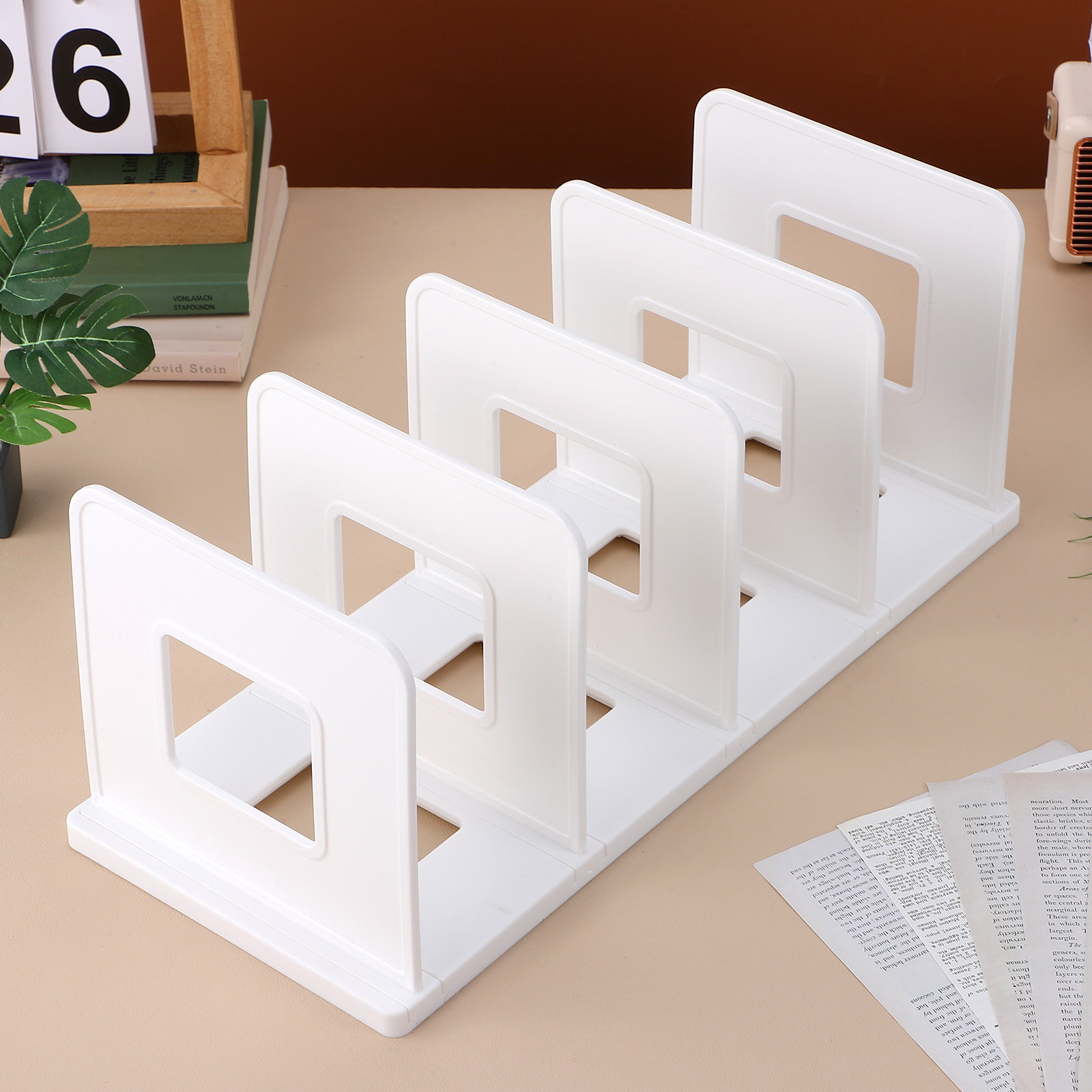 Magazine Holder Rack - Vertical File Holder Desktop Organizer Large