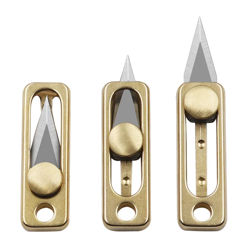 Letter Opener Brass - Mini Brass Stainless Steel Knife Portable