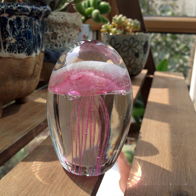 Paper Weight Crystal - Miniature 3D Jellyfish Crystal Figurines Model