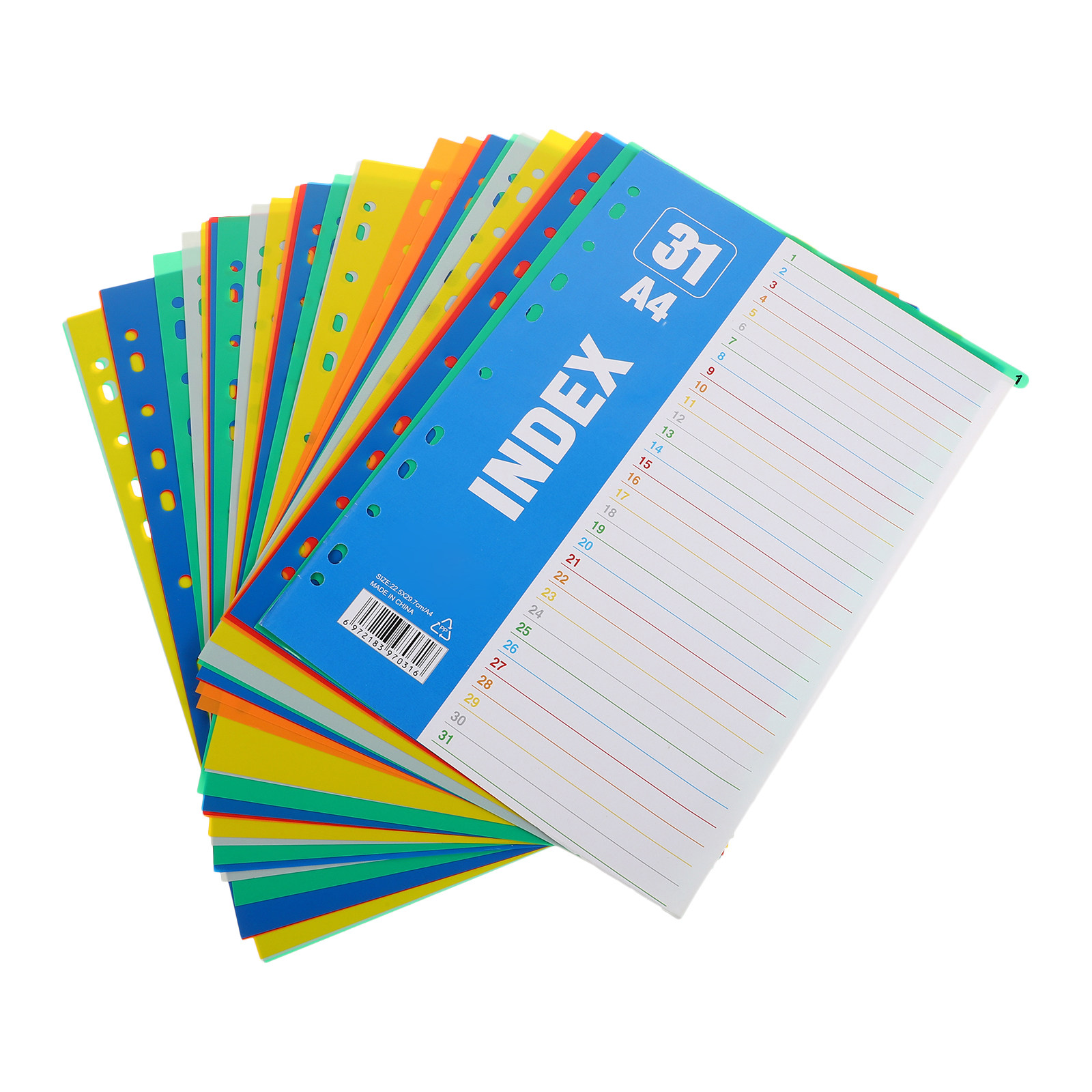 Tab Divider A4 - 1Set Dividers A4 11-Hole Binder Tabs