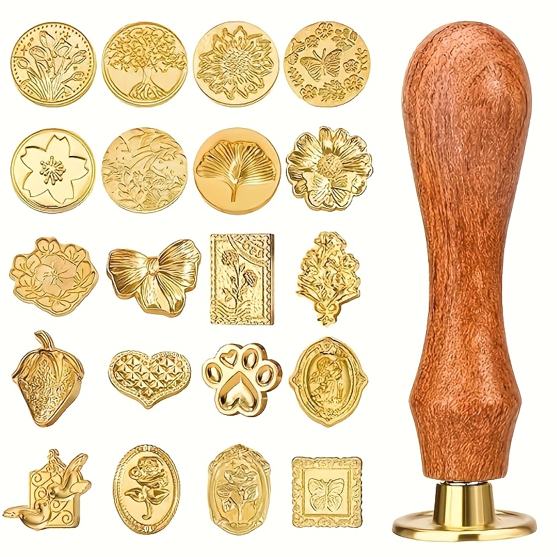 Wax Seal Stamp Set - 21pc wax stamp set with various