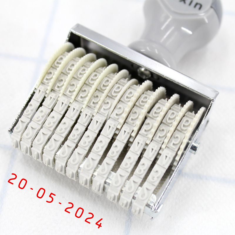 Rubber Date Stamp - Portable 8/10 Digits Number Stamp, Small
