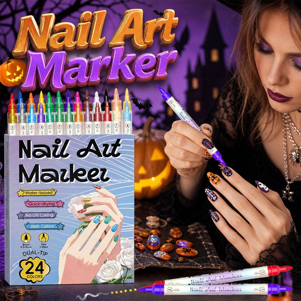 Correction Pen Fine - 12/24 Colors Dual Tip Nail Art