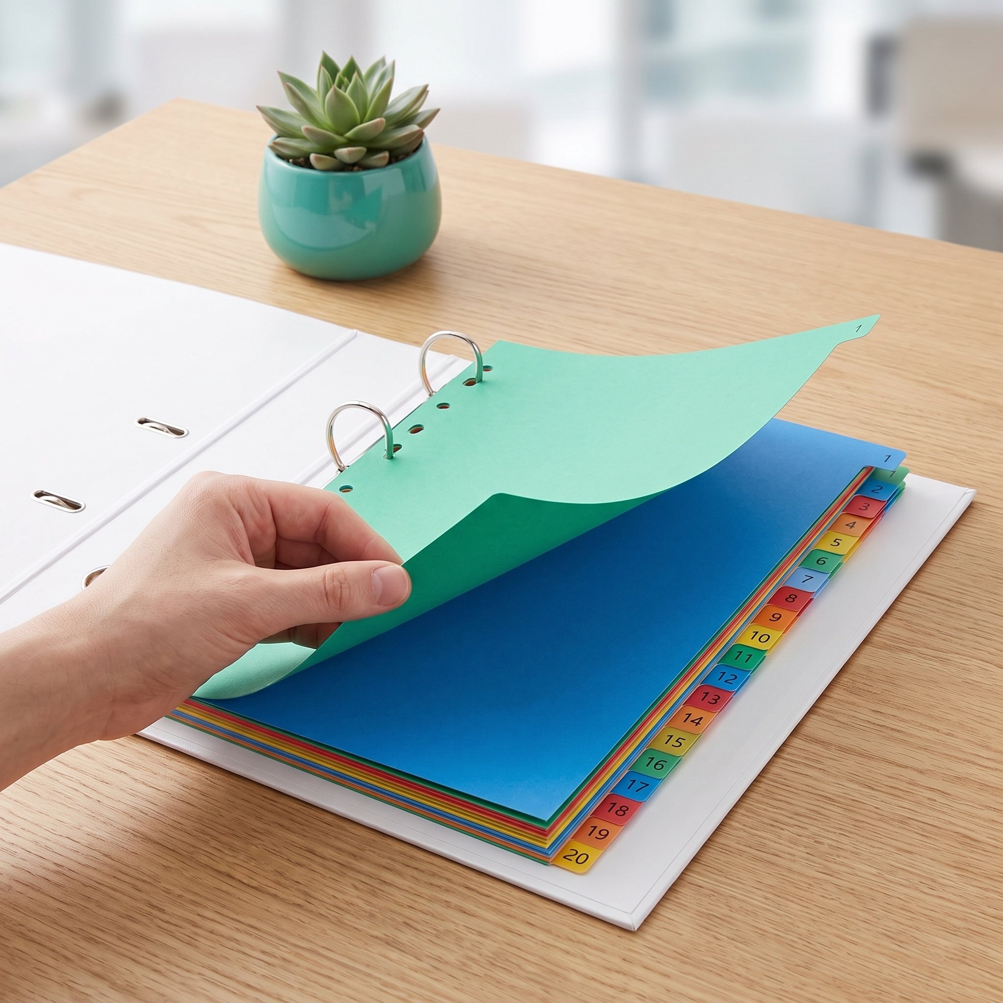 Tab Divider A4 - A4 Colorful Plastic Tab Dividers for