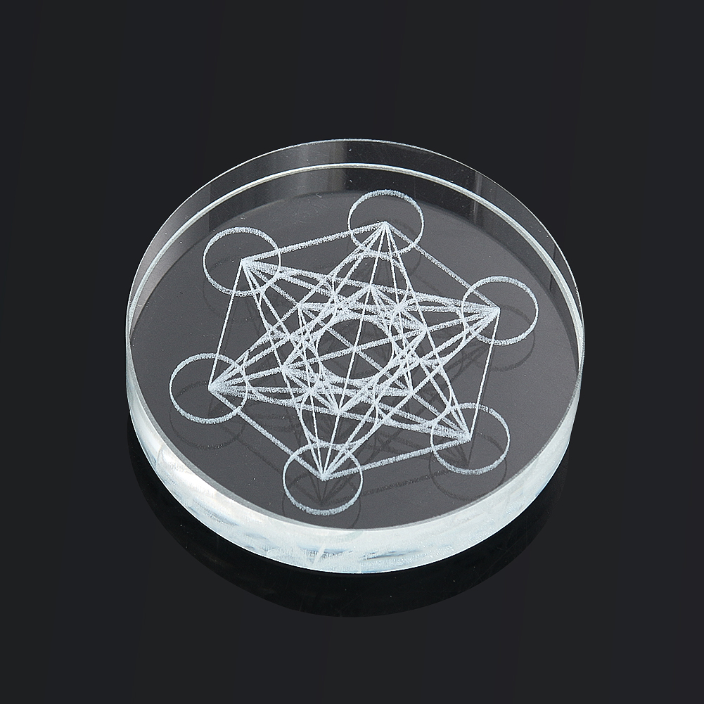 Paper Weight Crystal - Metatron Cube Crystal Display Stand Base
