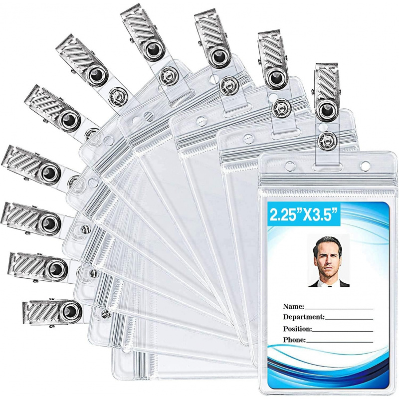 Index Card Holder - ID card holder with metal badge