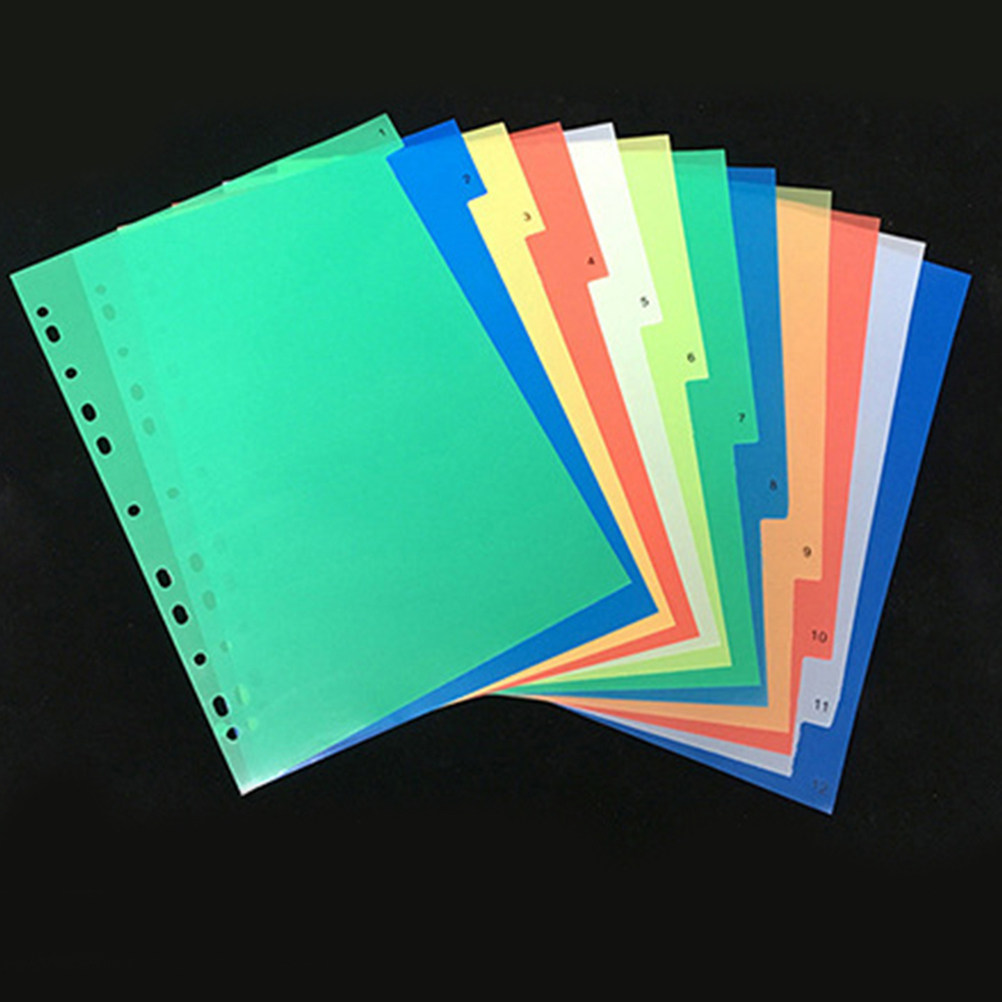 Tab Divider A4 - 40Pcs A4 Bright Color Index Tabs