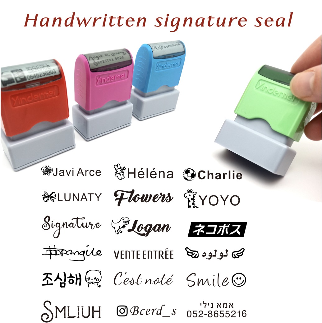 Rubber Date Stamp - Custom Teacher Name Ink Stamp Signature