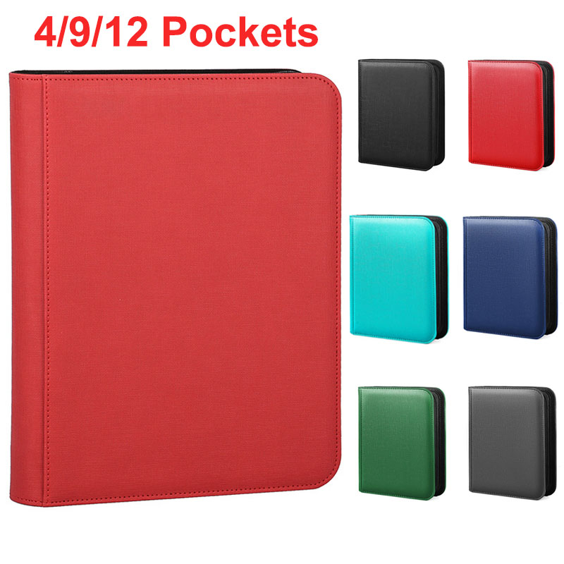 Card Index Box - 9/12 Pocket Leather Trading Card Album