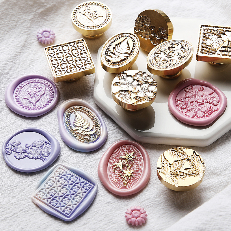 Wax Seal Stamp Set - Retro Wax Seal Stamp Spring Flowers