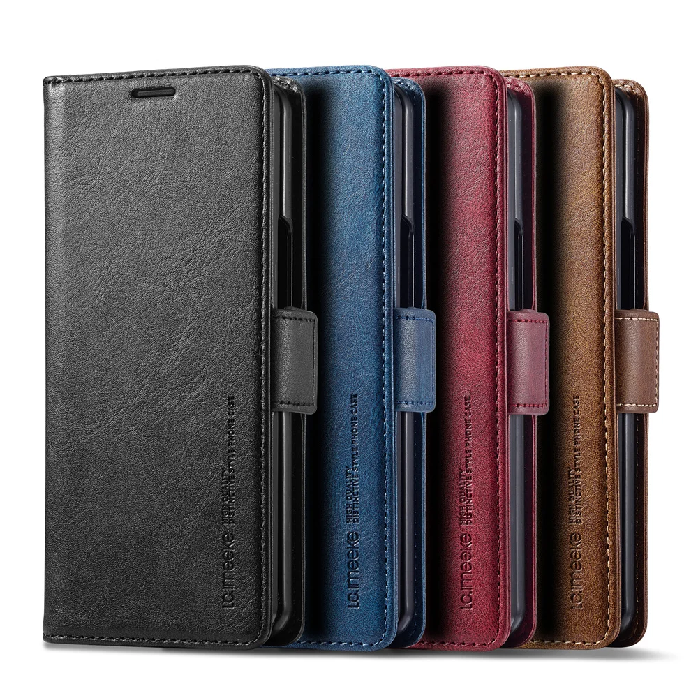 Index Card Holder - Leather Wallet Phone Case For Samsung