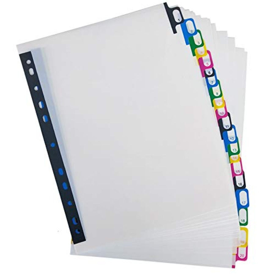 Tab Divider A4 - A4 Plastic Binder Index Tab Dividers,
