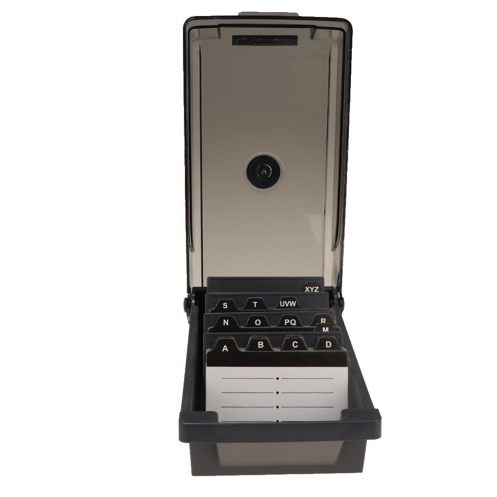 Card Index Box - Large Plastic Index Card Storage Box