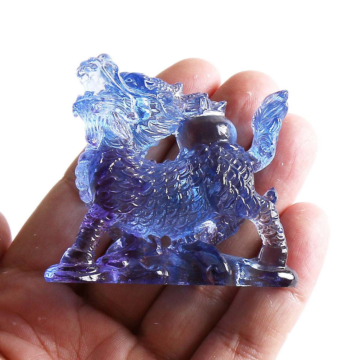 Paper Weight Crystal - Chinese Liuli Crystal Feng Shui Chi