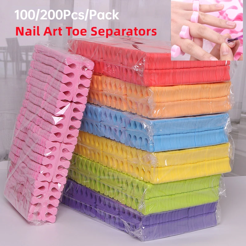 Gel Refill Pack - 100,200pcs/Pack Nail Art Toe Separators Fingers