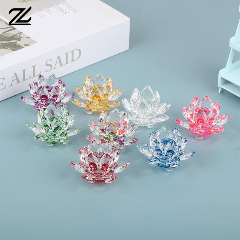Paper Weight Crystal - 60mm Quartz Crystal Lotus Flower Crafts