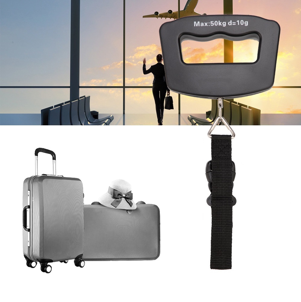 Tape Dispenser Weighted - Portable LCD Digital Hanging Scale Luggage