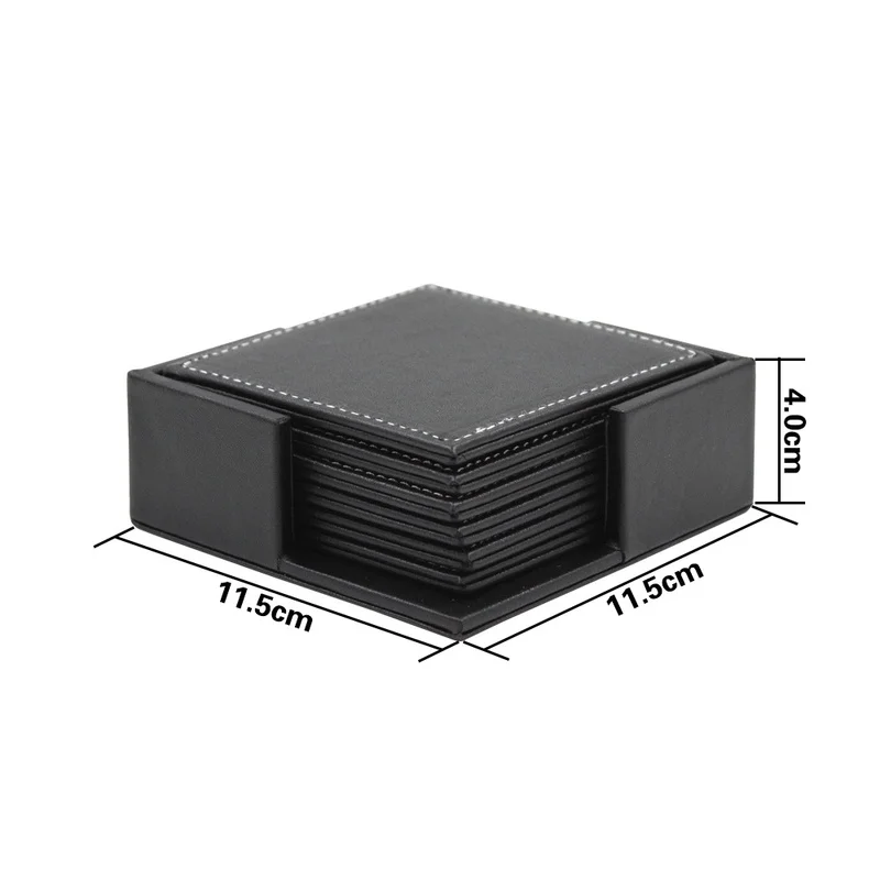 6pcs/Set Business Leather Coas - Leather Desk Pad ulasan dan harga