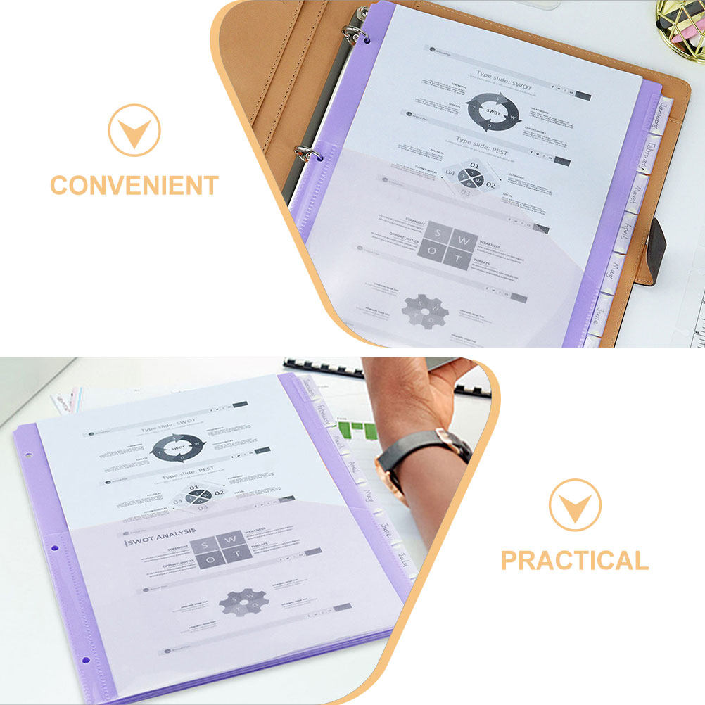 2Sets A4 PP Plastic Binder Div - Tab Divider A4 ulasan dan harga