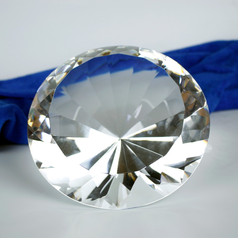 150mm Transparent Optical Crys - Paper Weight Crystal ulasan dan harga