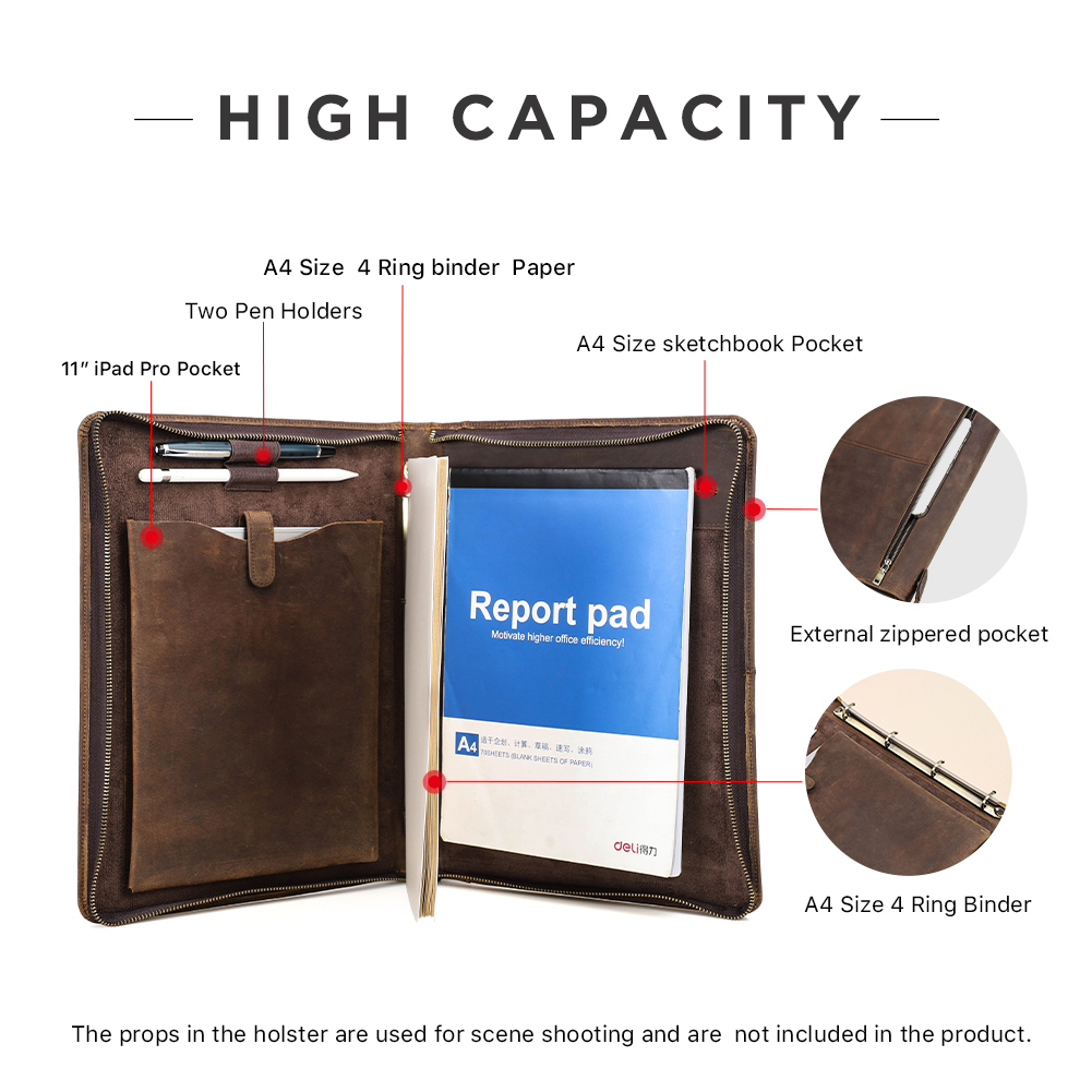 Luxury Retro A4 Cowhide Busine - Binder A4 Lever ulasan dan harga