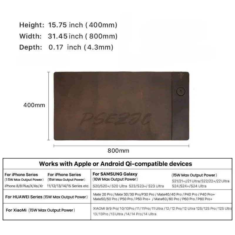 Vintage Cowhide Mouse Pad with - Leather Desk Pad ulasan dan harga