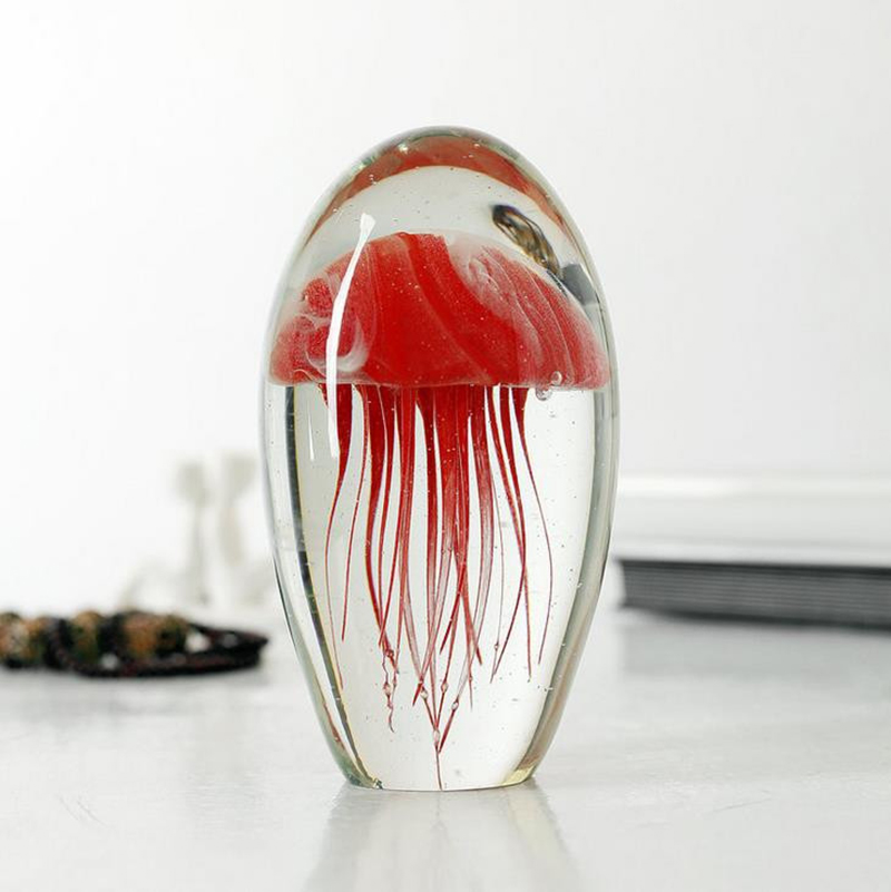 Miniature 3D Jellyfish Crystal - Paper Weight Crystal ulasan dan harga
