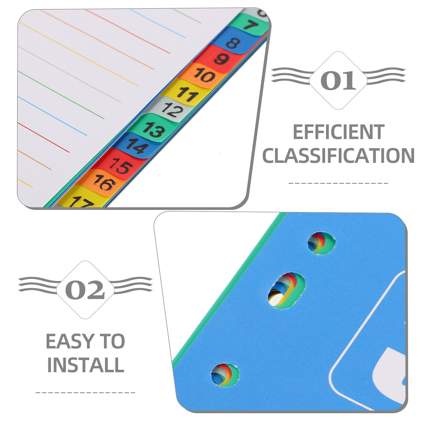 1Set Dividers A4 11-Hole Binde - Tab Divider A4 ulasan dan harga
