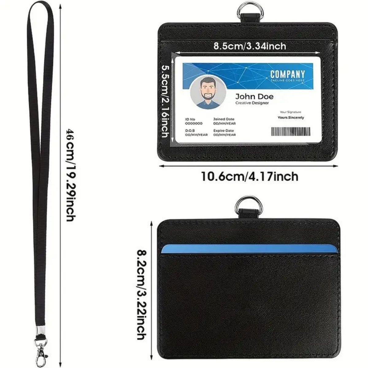 1 pc Horizontal ID badge holde - Index Card Holder ulasan dan harga