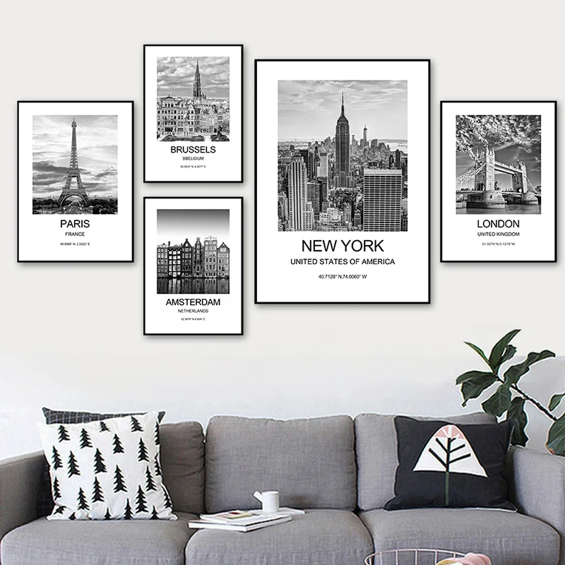 City Poster New York London Pa - Ink Blotter Paper ulasan dan harga