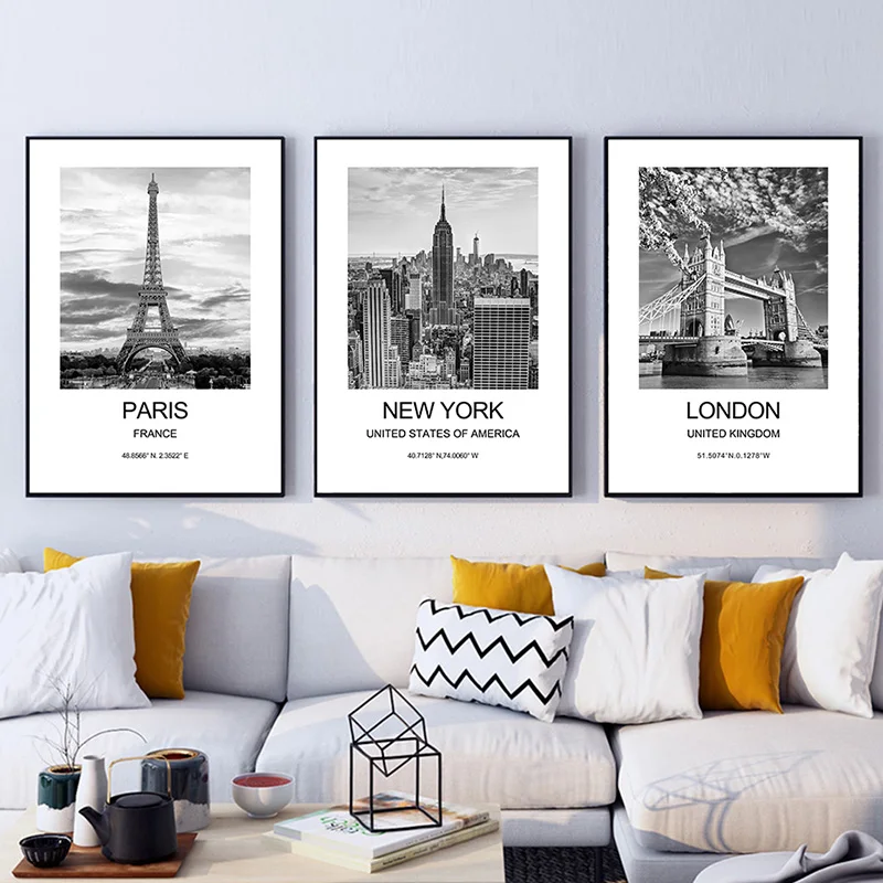 City Poster New York London Pa - Ink Blotter Paper ulasan dan harga