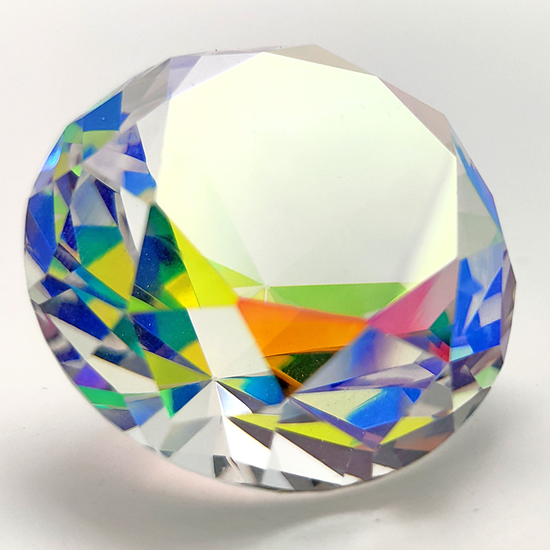 30-80mm AB Colorful K9 Crystal - Paper Weight Crystal ulasan dan harga