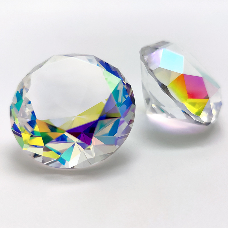 30-80mm AB Colorful K9 Crystal - Paper Weight Crystal ulasan dan harga