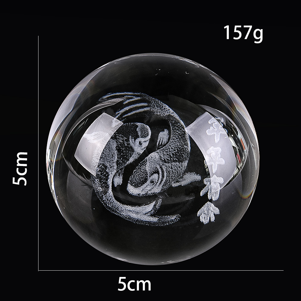 50mm 3D Engraved Crystal Ball  - Paper Weight Crystal ulasan dan harga
