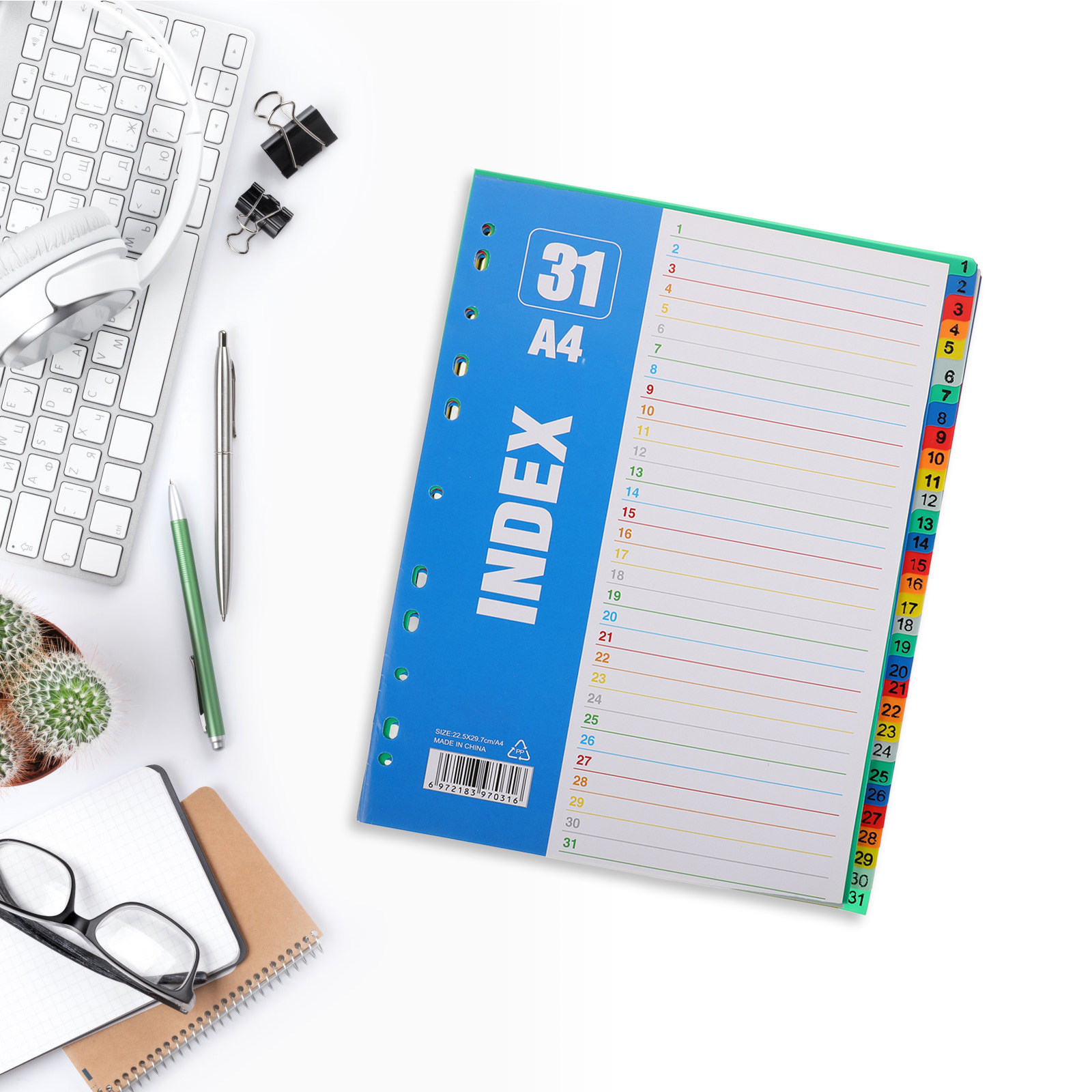 1Set Numbered Index Dividers A - Tab Divider A4 ulasan dan harga