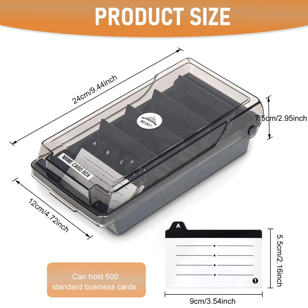 Desktop Business Card Box, Lar - Card Index Box ulasan dan harga