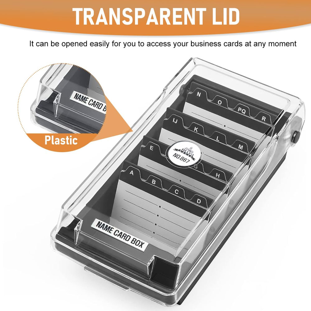 Desktop Business Card Box, Lar - Card Index Box ulasan dan harga