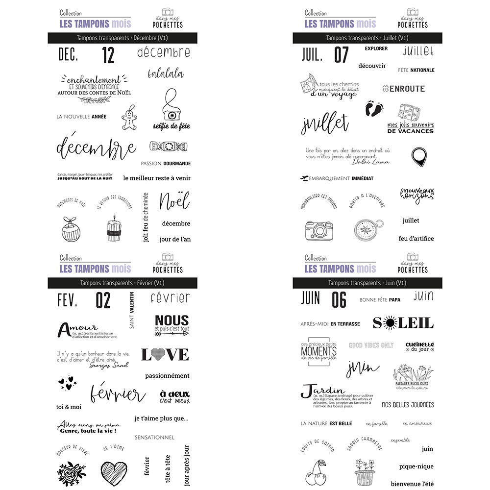 French Month Themed Clear Stam - Rubber Date Stamp ulasan dan harga