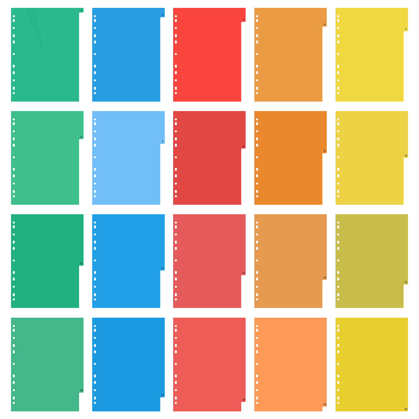 A4 Colorful Plastic Tab Divide - Tab Divider A4 ulasan dan harga