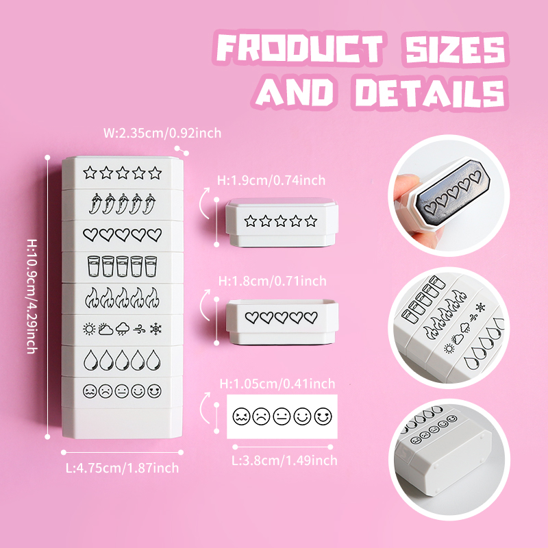 8-layer Stamp 5 Star Rating Mo - Rubber Date Stamp ulasan dan harga