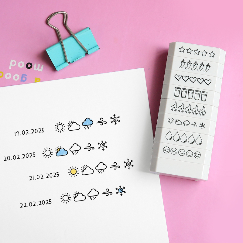 8-layer Stamp 5 Star Rating Mo - Rubber Date Stamp ulasan dan harga