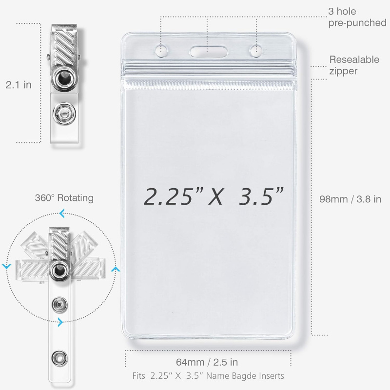 ID card holder with metal badg - Index Card Holder ulasan dan harga