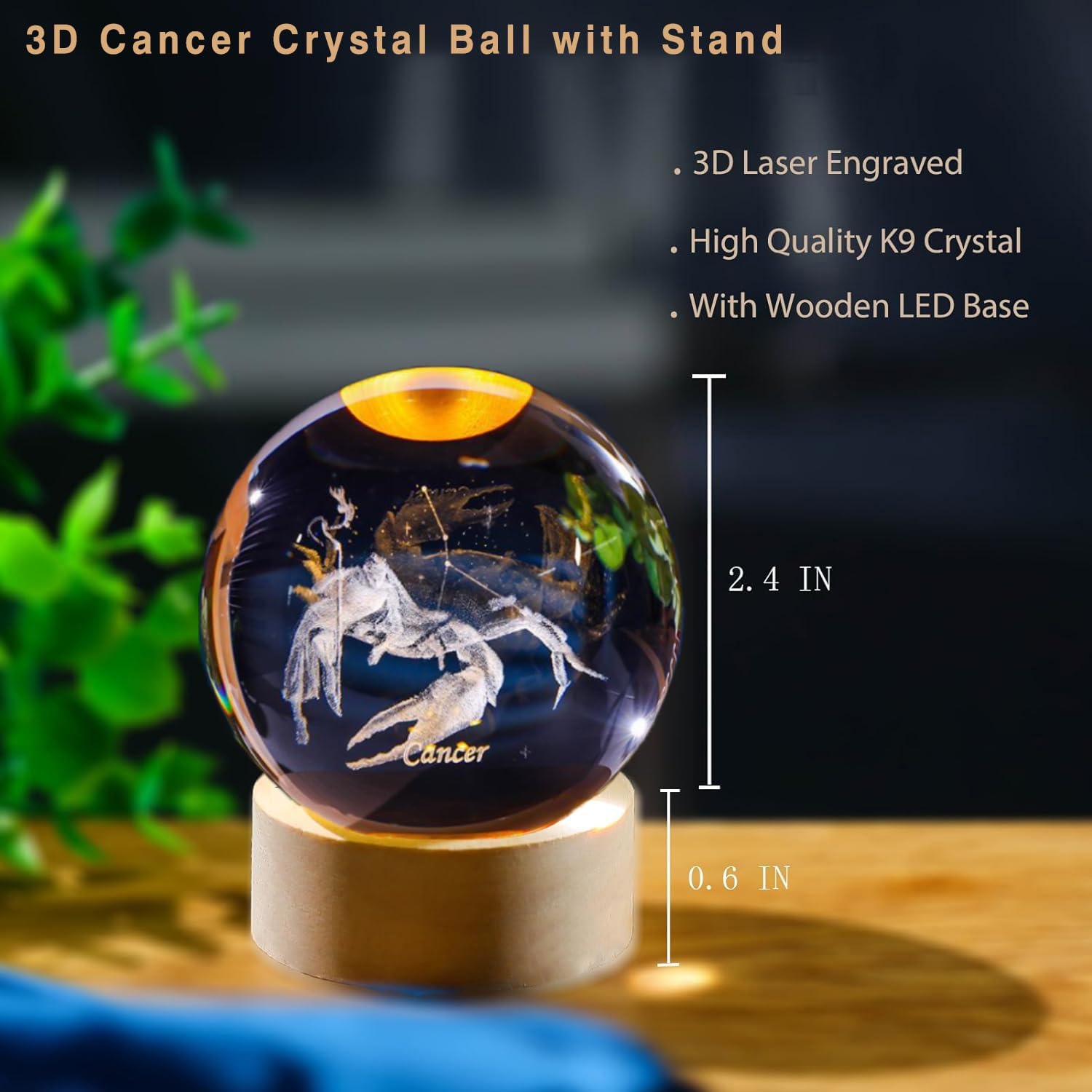 3D Cancer Constellation Crysta - Paper Weight Crystal ulasan dan harga