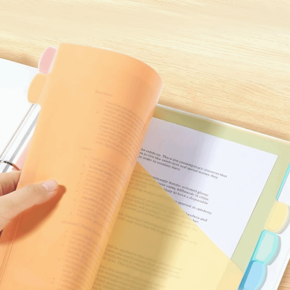 8 pcs A4 Pastel Binder Divider - Tab Divider A4 ulasan dan harga