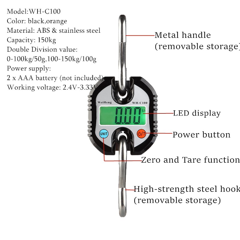 Digital Crane Scale 150kg 200g - Tape Dispenser Weighted ulasan dan harga