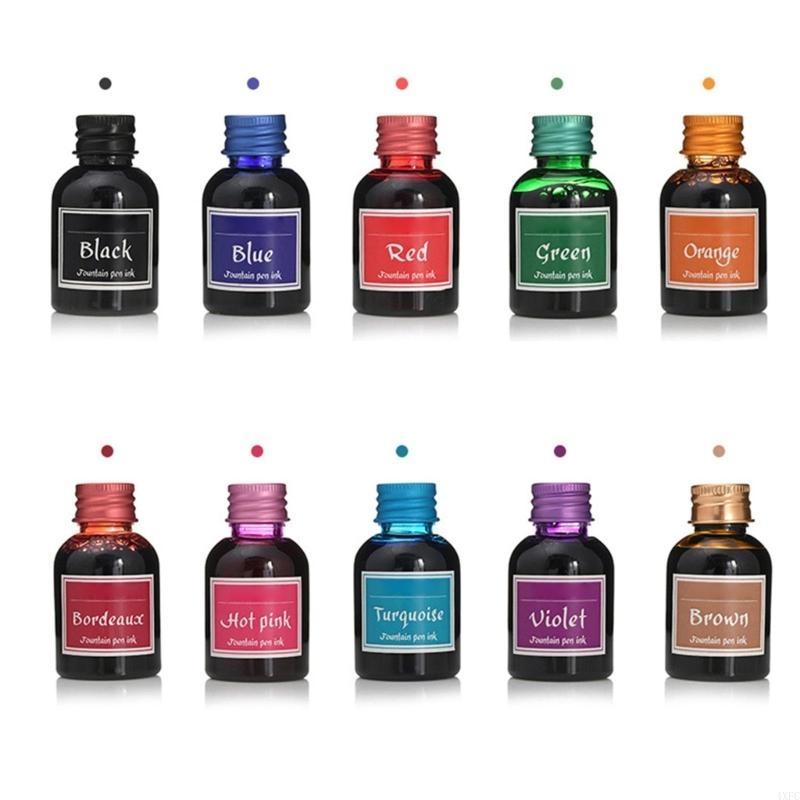 10 Colors 1 Bottle Pure Colorf - Fountain Pen Bottled Ink ulasan dan harga