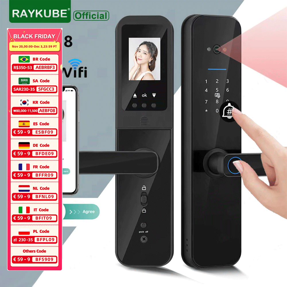 RAYKUBE F008 Tuya Wifi peephol - Letter Opener Brass ulasan dan harga