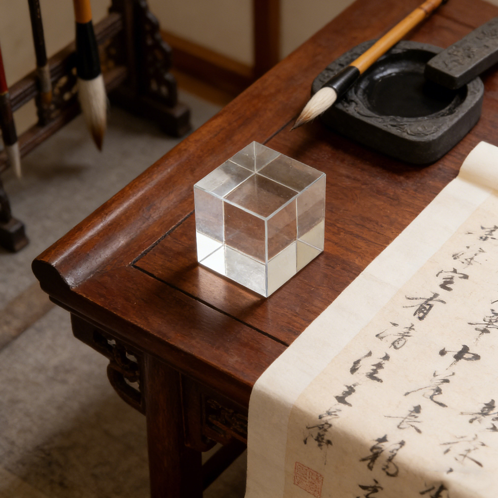 Square Crystal Paperweight Cle - Book Weight Glass ulasan dan harga