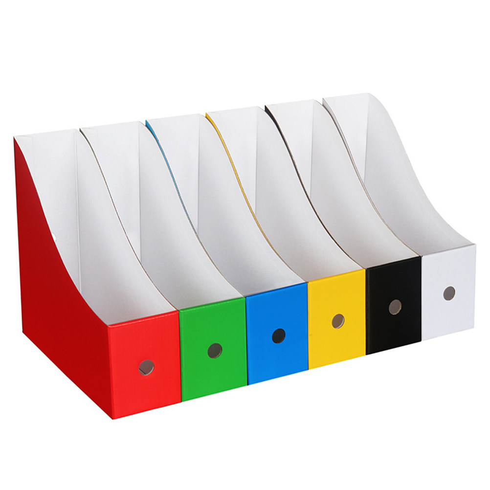 6Pcs Colorful Document Box Bin - Magazine Holder Rack ulasan dan harga