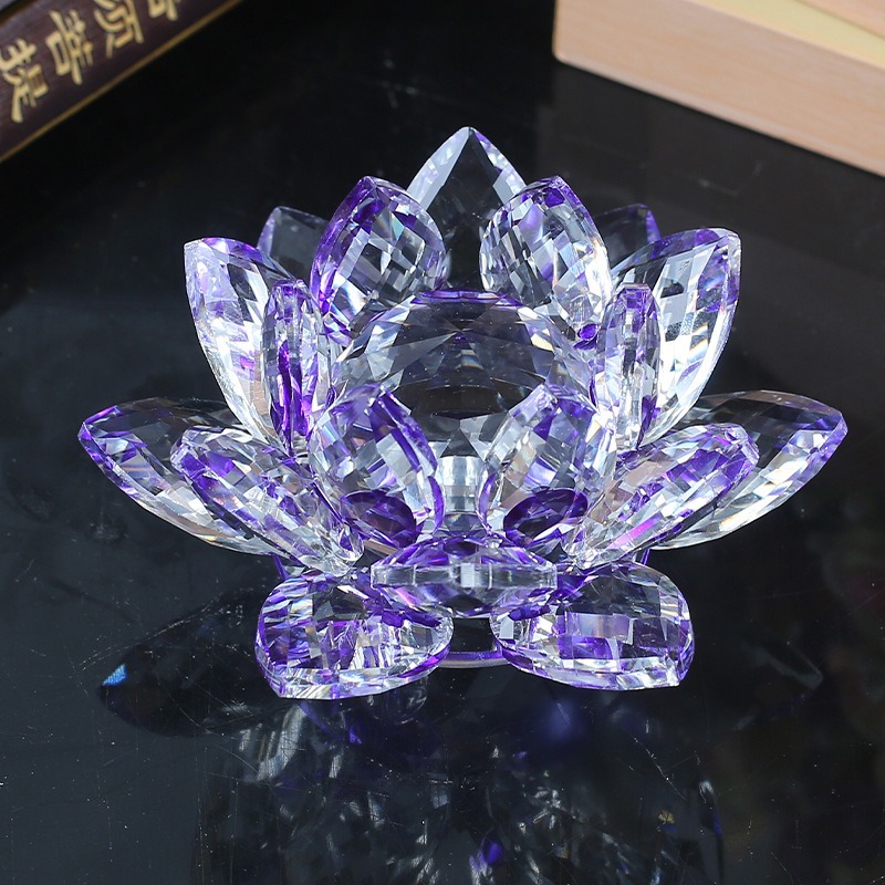 Crystal Lotus Flower Figurine  - Paper Weight Crystal ulasan dan harga